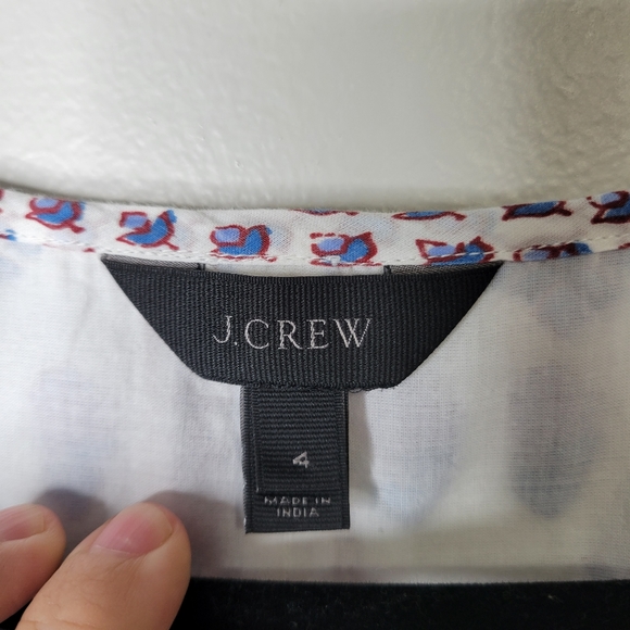 J Crew Floral Paisley Peasant Top - Picture 2 of 9